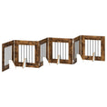 Načíst obrázek do prohlížeče galerie, Skládací psí brána se stojany 6 pcs Kouřový dub 362 cm
