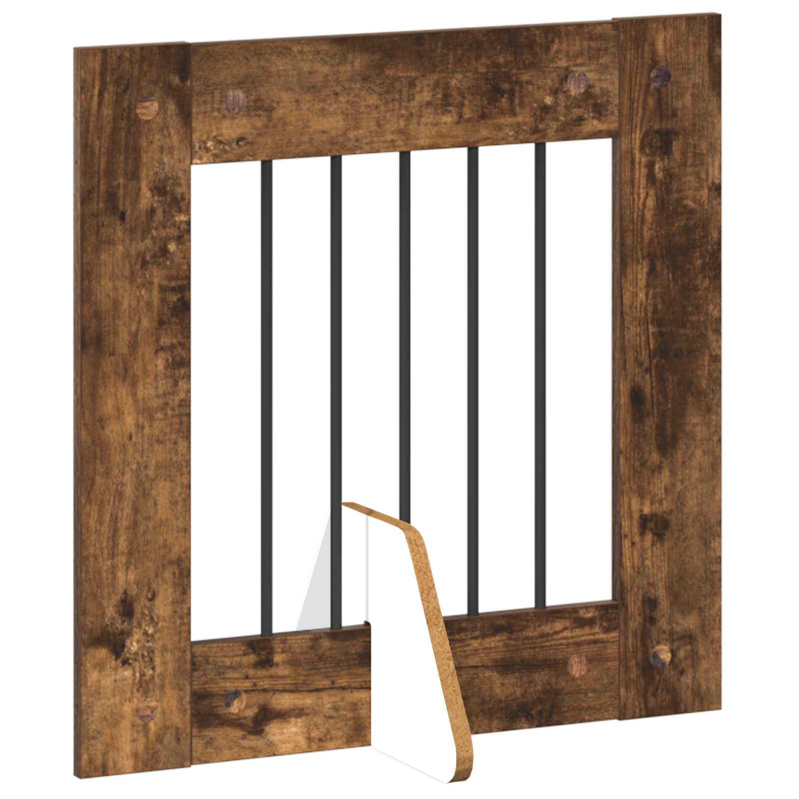 Skládací psí brána se stojany 6 pcs Kouřový dub 362 cm