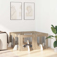 Načíst obrázek do prohlížeče galerie, Skládací psí brána se stojany 8 pcs Dub sonoma 60 cm

