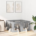 Načíst obrázek do prohlížeče galerie, Skládací psí brána se stojany 8 pcs Šedá sonoma 60 cm
