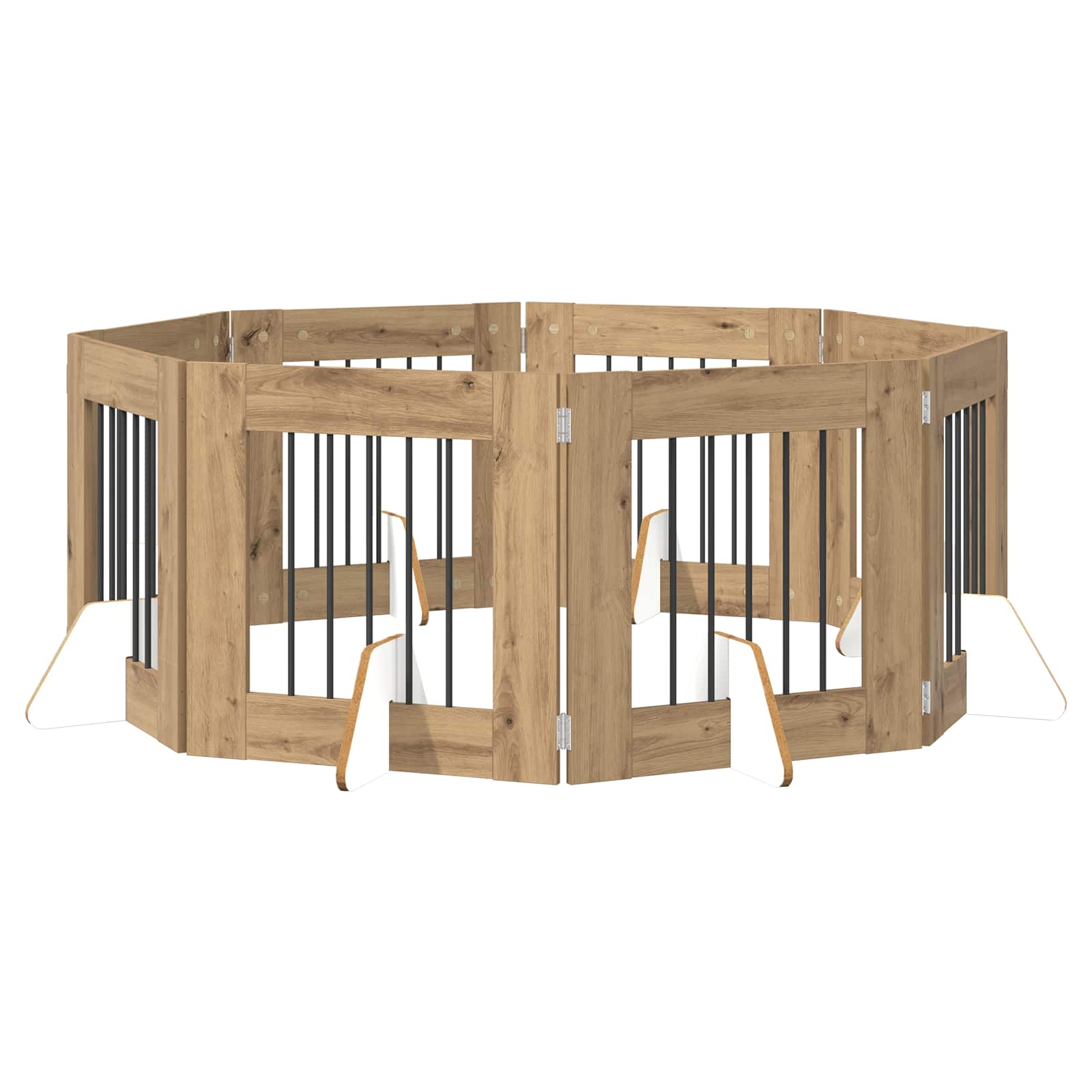 Skládací psí brána se stojany 8 pcs Dub artisan 60 cm