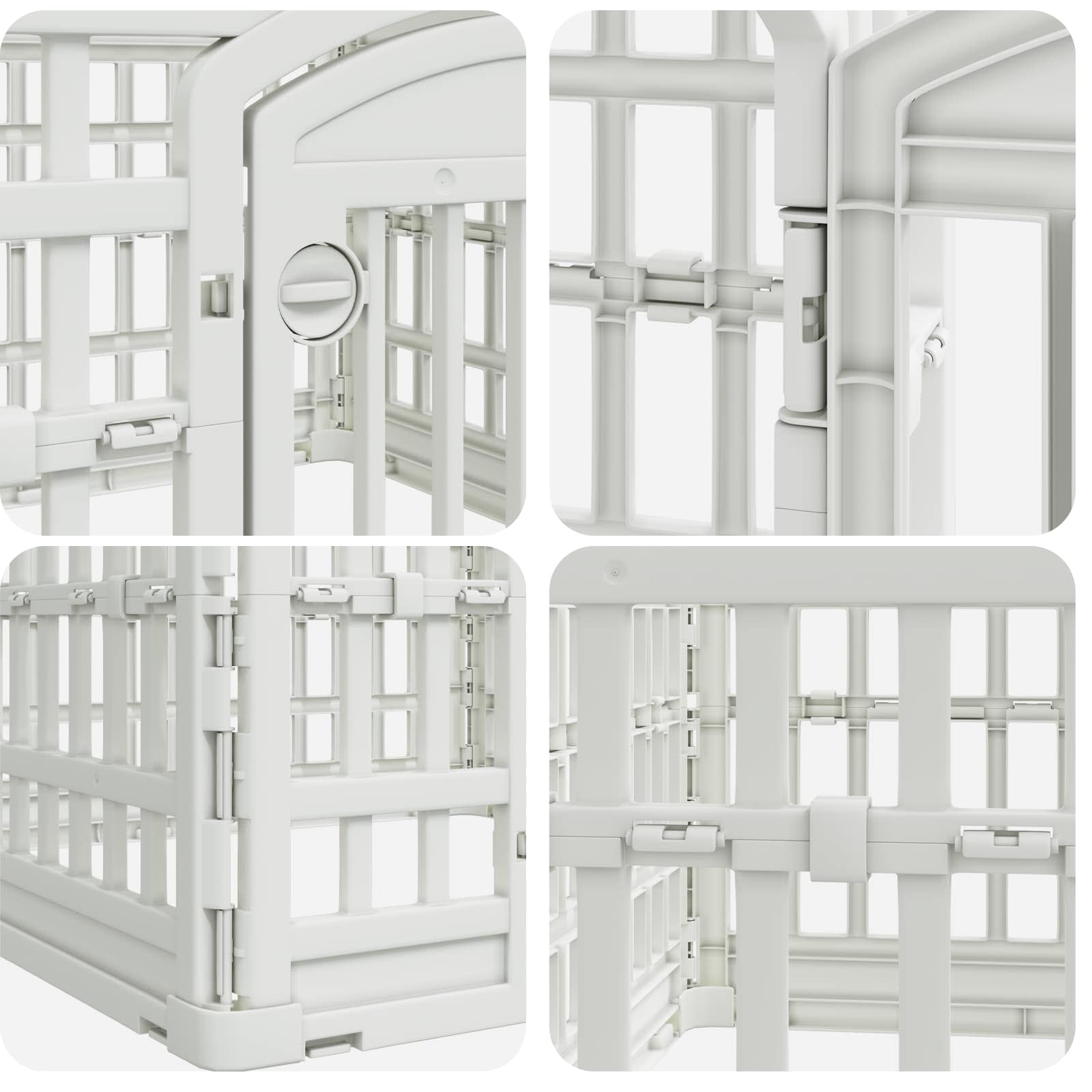 4 panelový plot pro psy Bílá 63 x 63 x 40 cm Plast