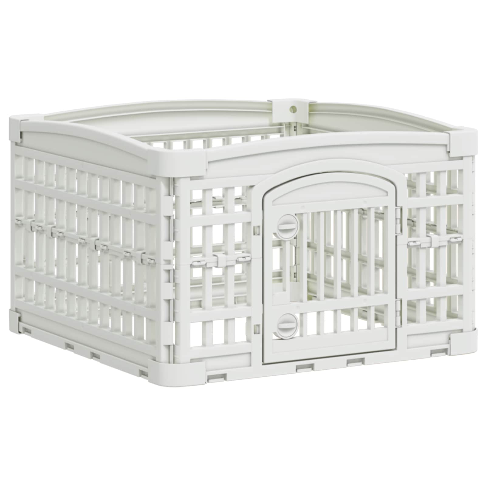 4 panelový plot pro psy Bílá 63 x 63 x 40 cm Plast