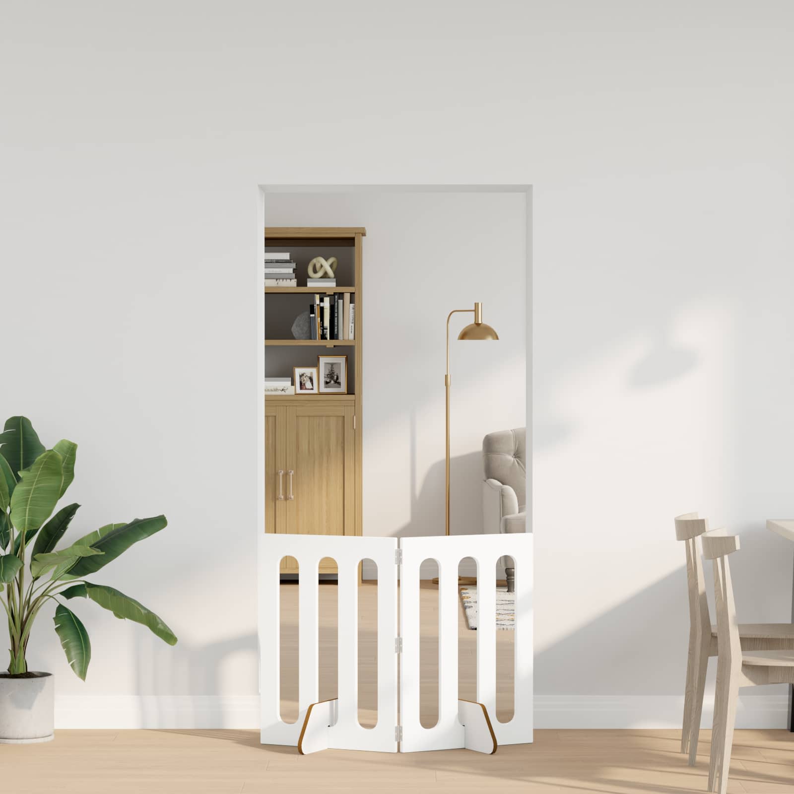 Skládací plot pro domácí mazlíčky 2 pcs Bílý 100,5 x 38 x 70 cm