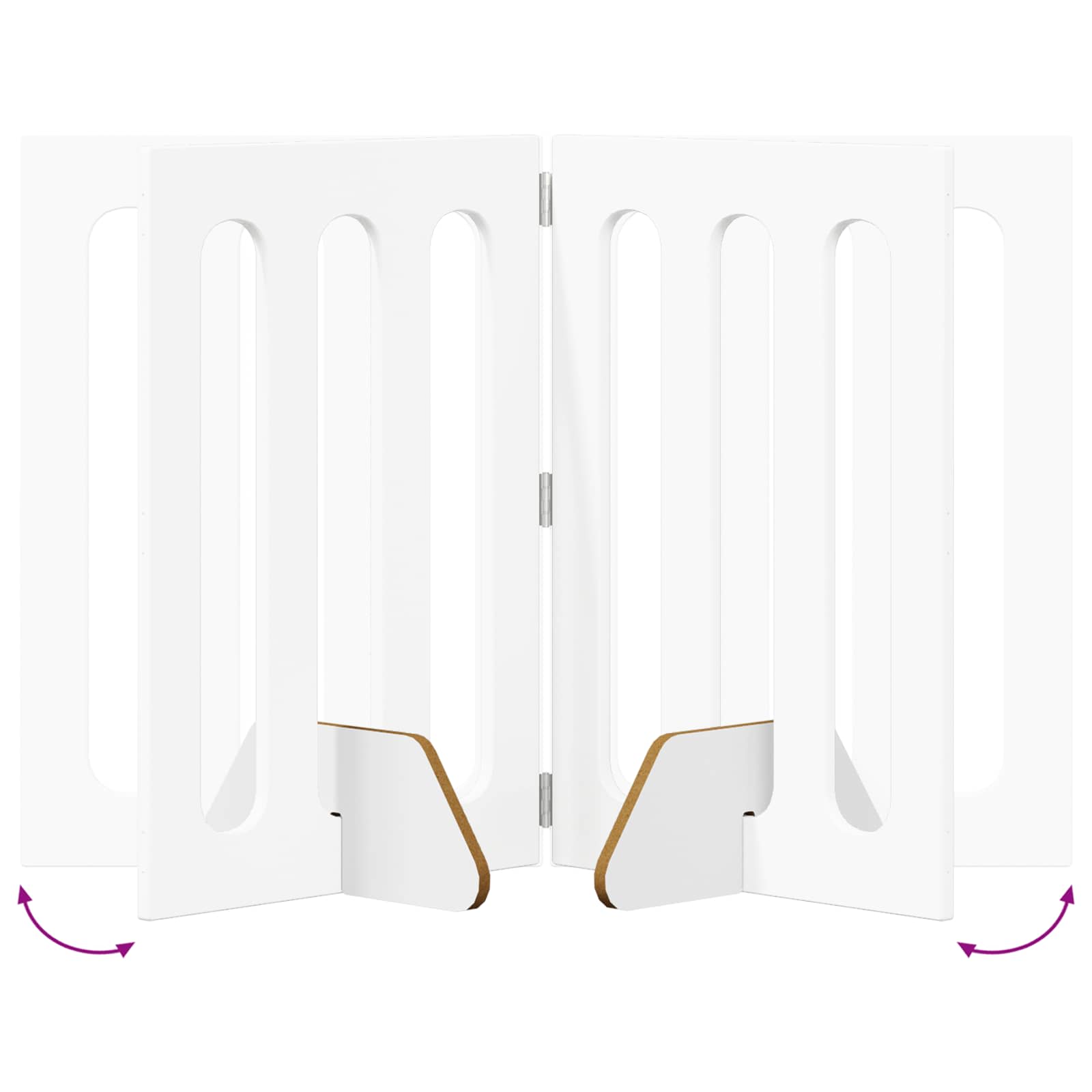 Skládací plot pro domácí mazlíčky 2 pcs Bílý 100,5 x 38 x 70 cm