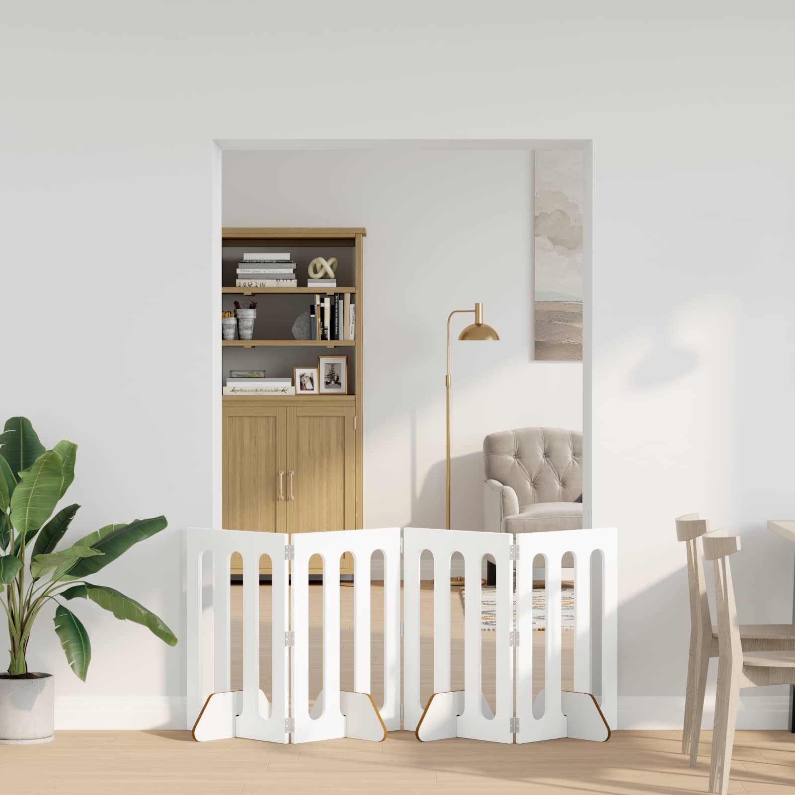 Skládací plot pro domácí mazlíčky 4 pcs Bílý 201 x 38 x 70 cm