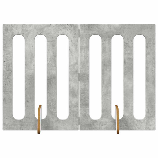 Skládací plot pro psy 2 ks betonově šedá 100,5 × 38 × 70 cm