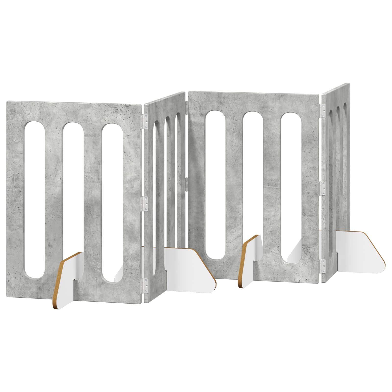 Skládací plot pro domácí mazlíčky 4 pcs Betonově Šedá