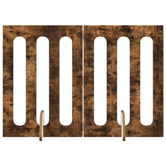 Skládací plot pro psy 2 ks uzený dub 100,5 × 38 × 70 cm