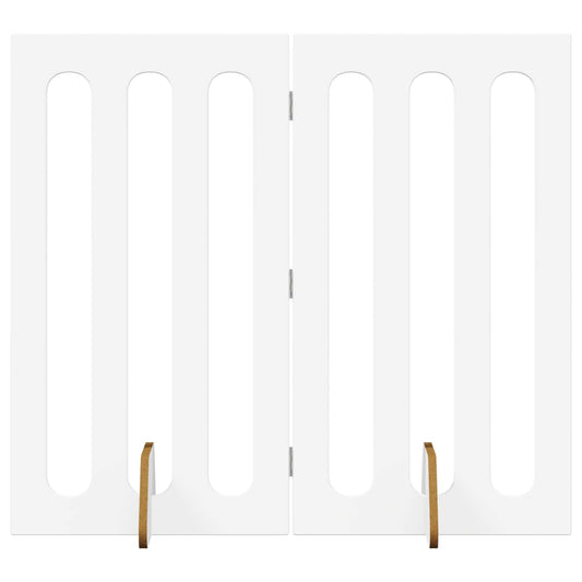Skládací plot pro domácí mazlíčky 2 pcs Bílý 100,5 x 38 x 90 cm