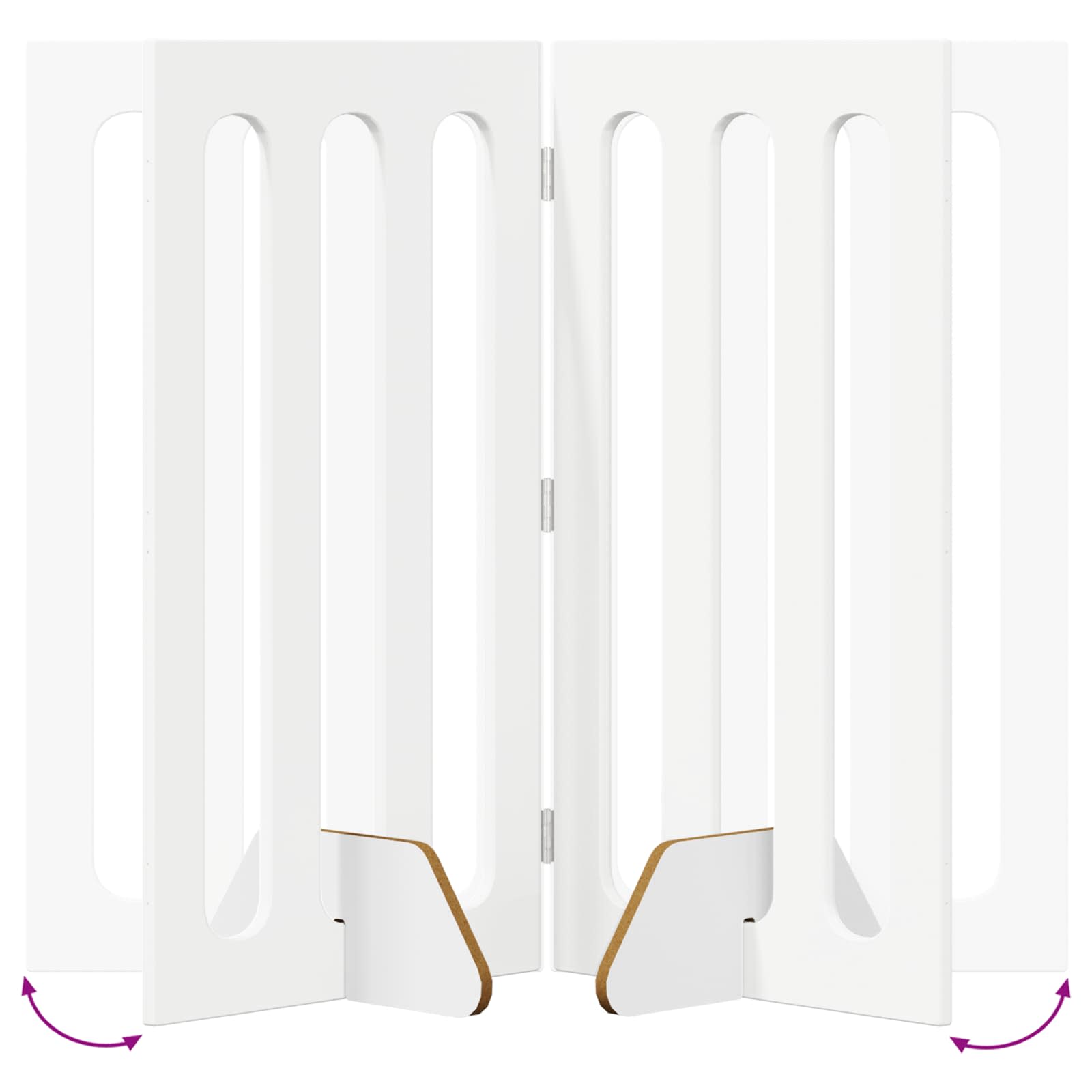 Skládací plot pro domácí mazlíčky 4 pcs Bílý 201 x 38 x 90 cm
