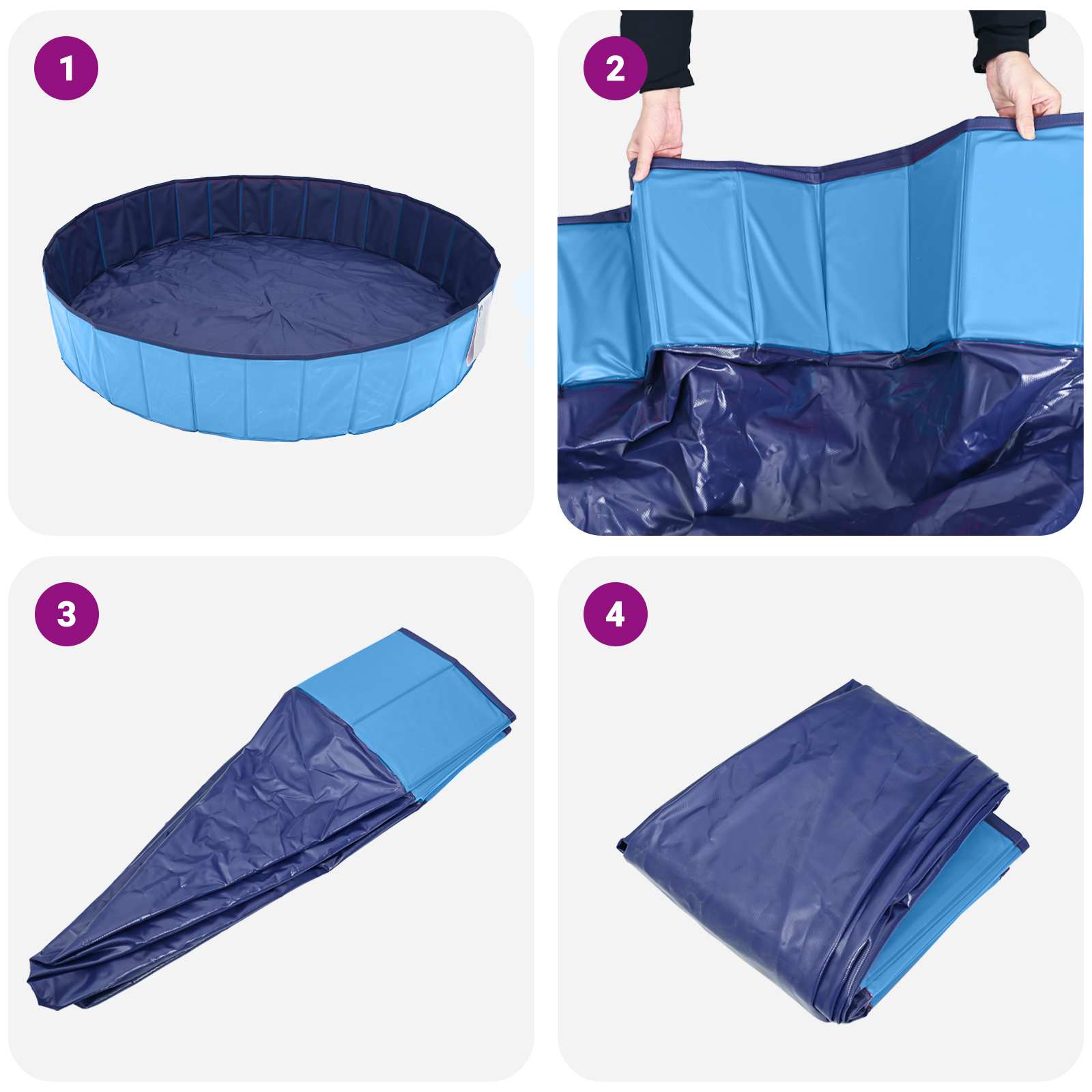 Bazén pro psy Modrá Ø200 x 30 cm Silný PVC