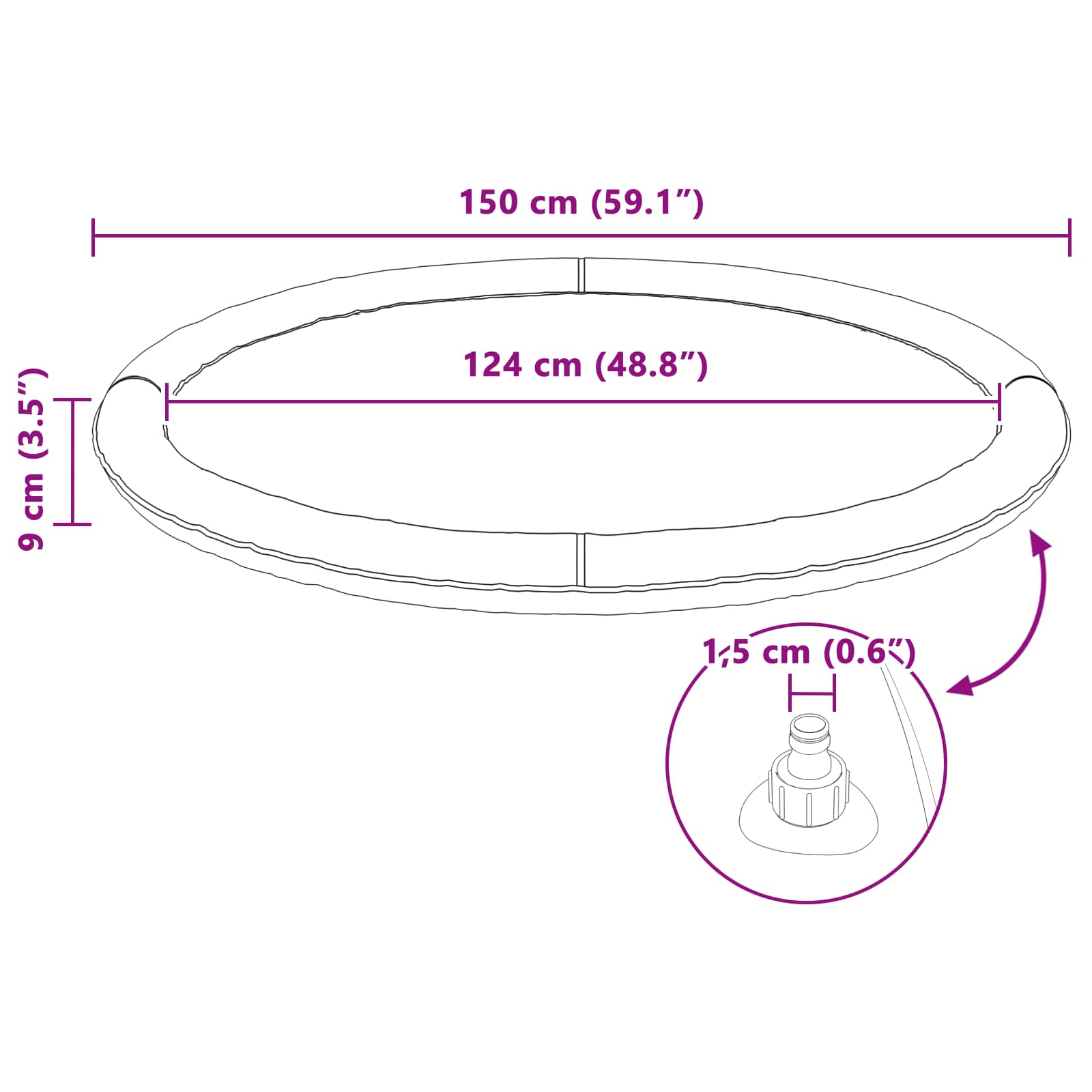 Splash Pad pro děti a psy Modrá Ø150 x 10 cm PVC