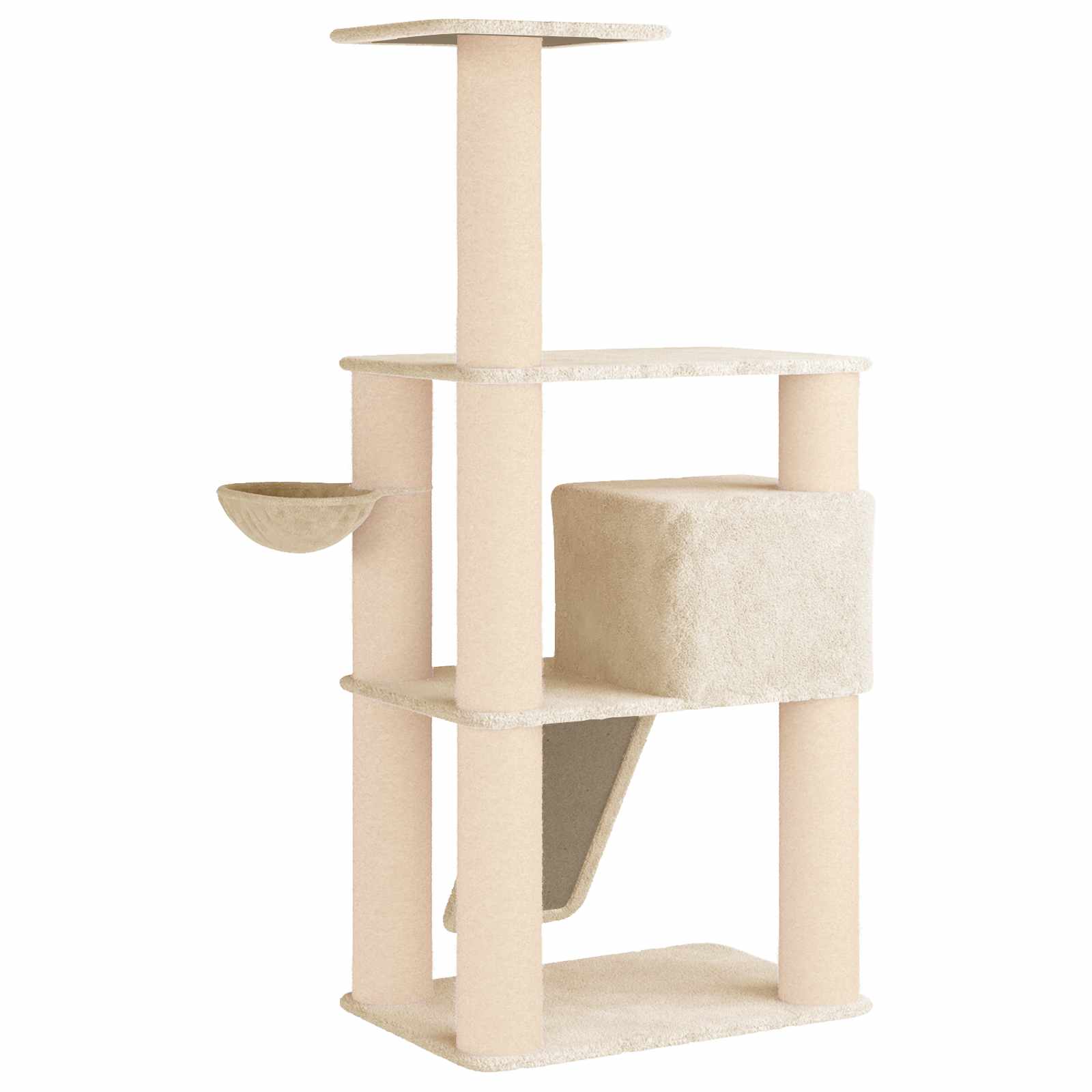 Kočičí strom se škrabacími sloupky sisal Krémová 173 cm