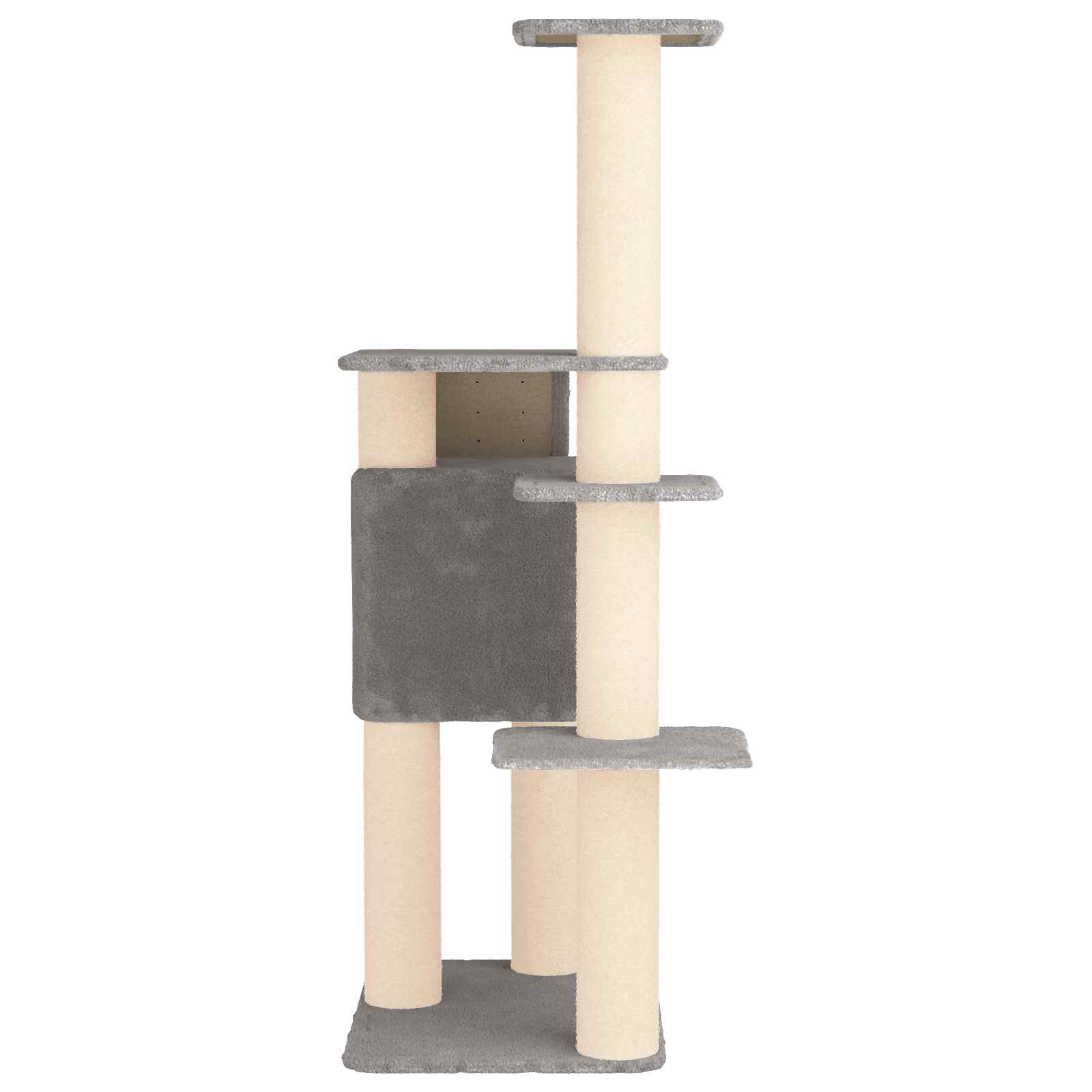 Kočičí strom se škrabacími sloupky sisal Světle šedá 183 cm
