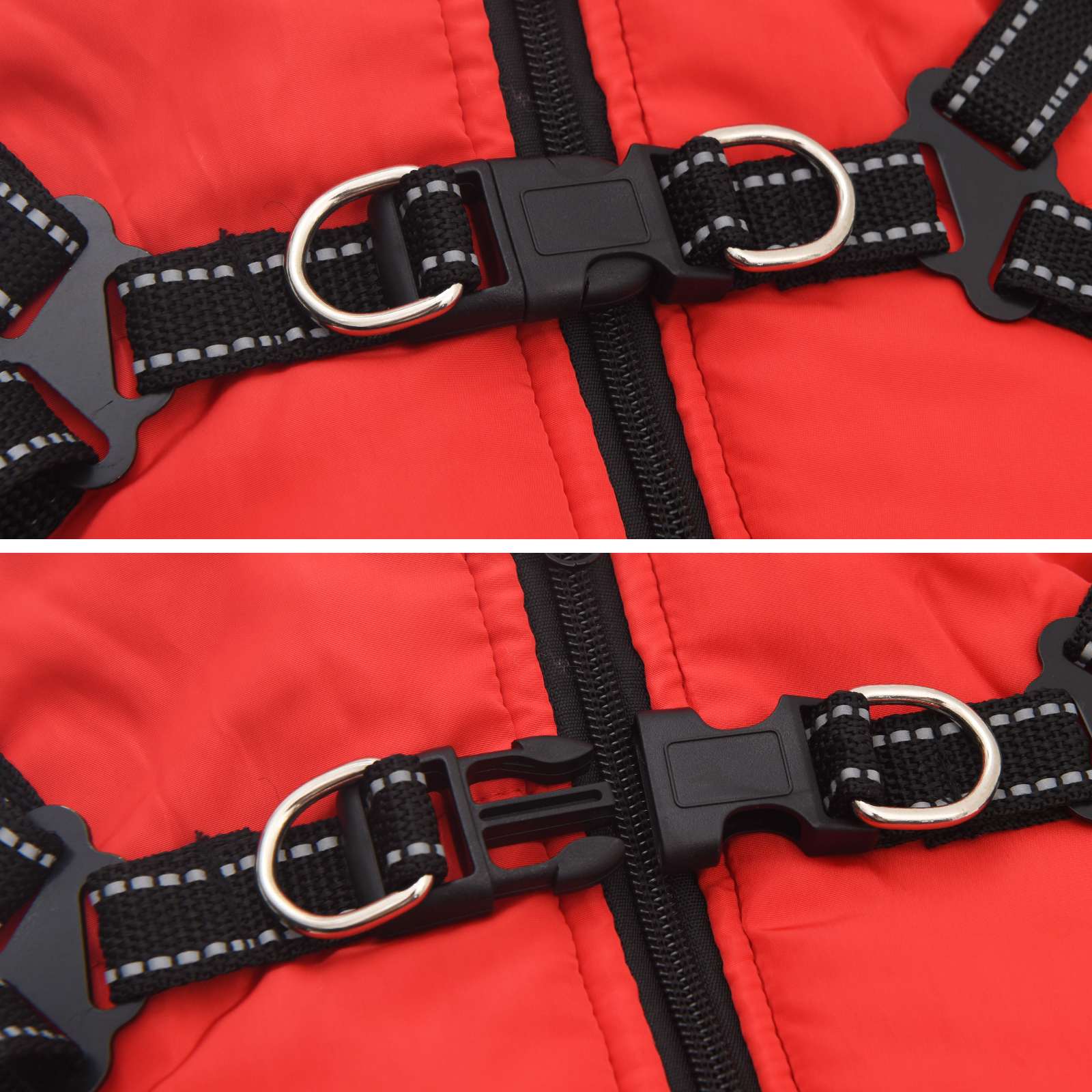 Psí kabát Červená L24 Fleece a polyester