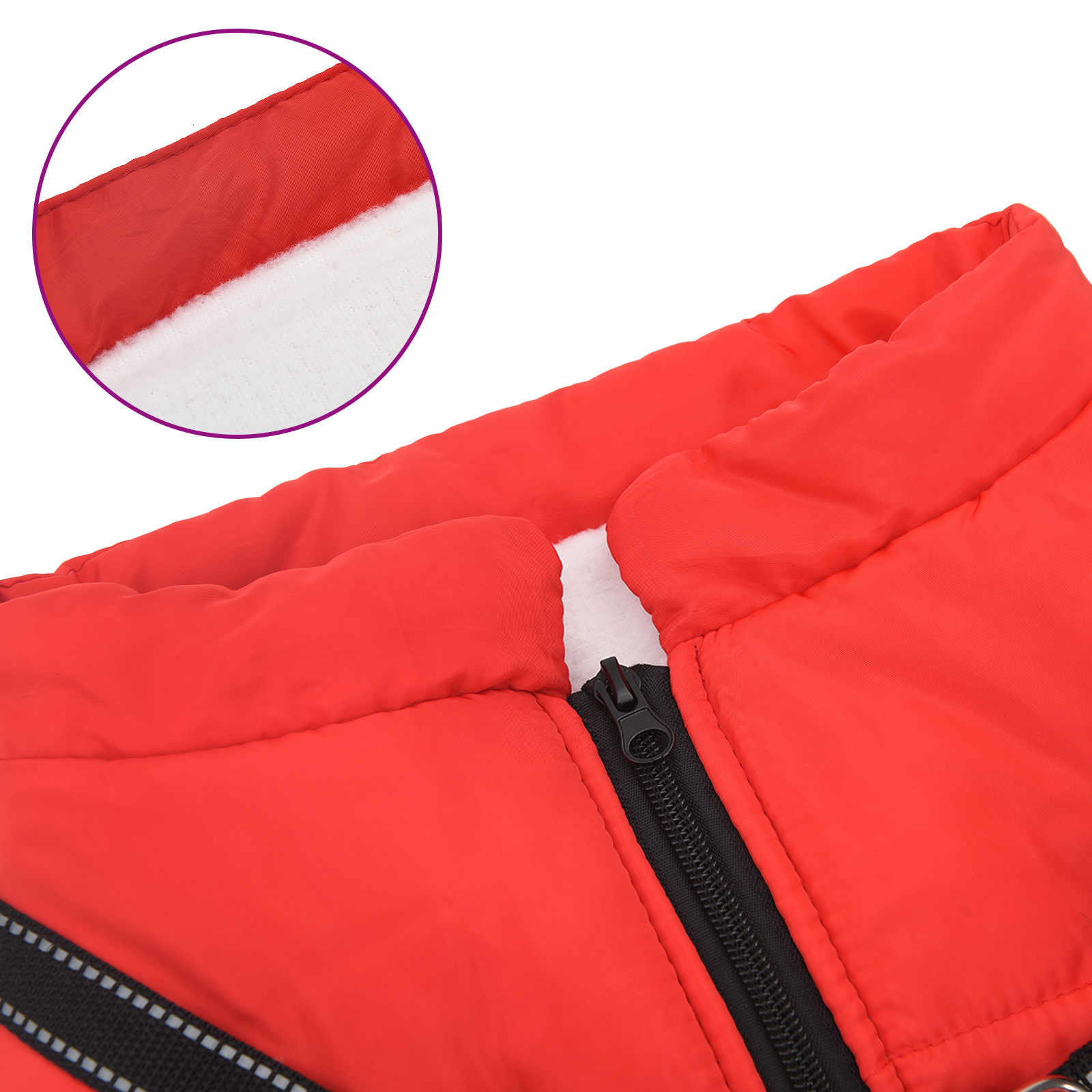 Psí kabát Červená L68 Fleece a polyester
