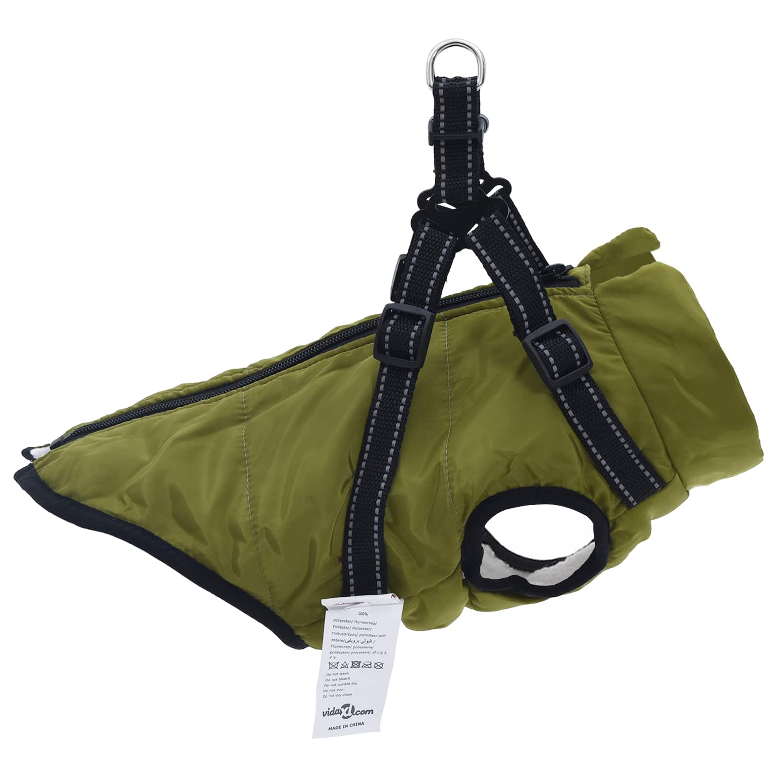 Psí kabát Armádně zelená L24 Fleece a polyester