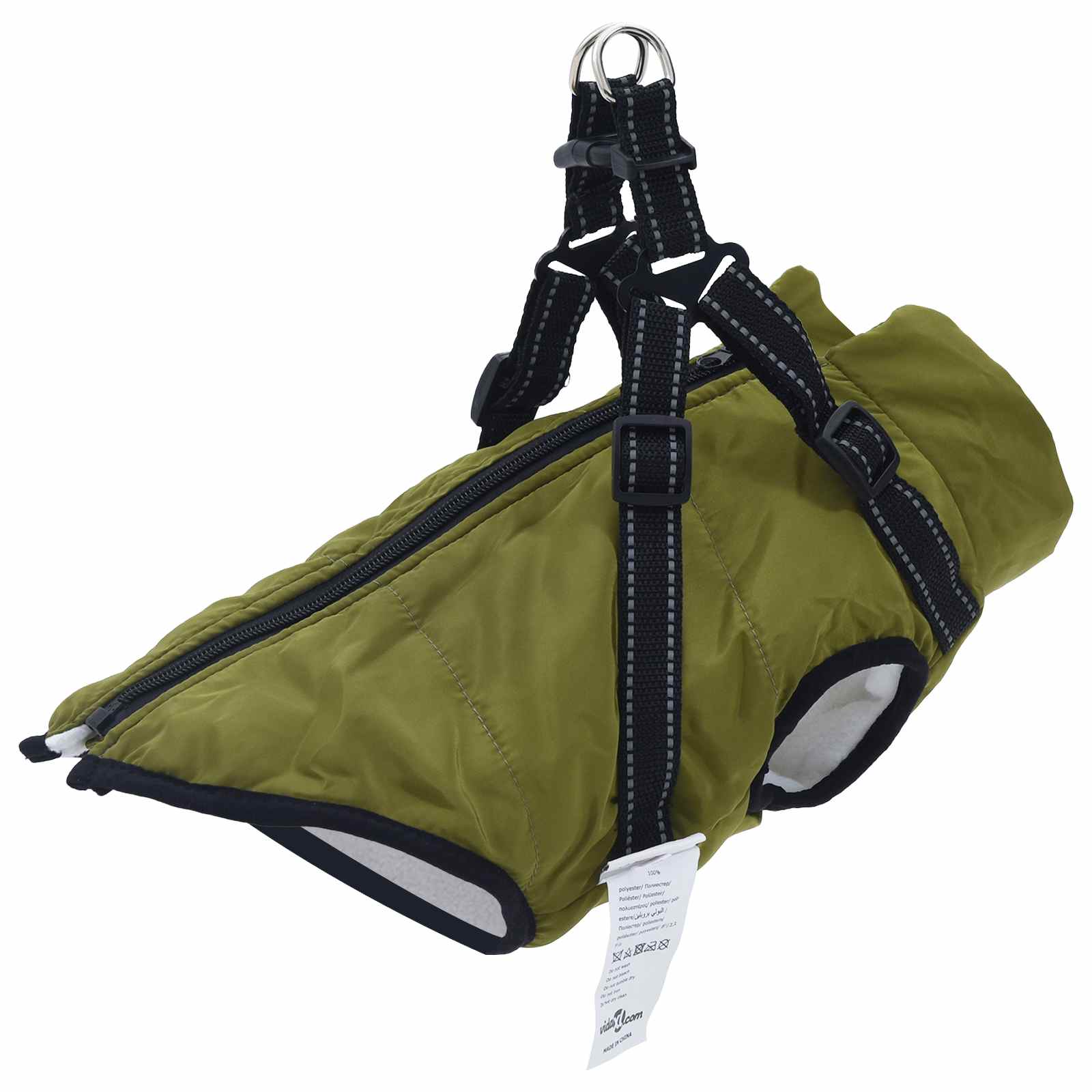 Psí kabát Armádně zelená L36 Fleece a polyester