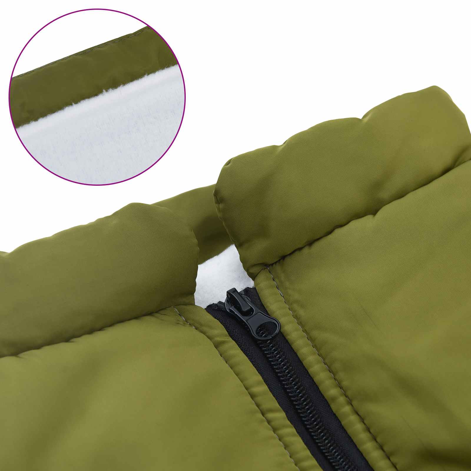 Psí kabát Armádně zelená L44 Fleece a polyester