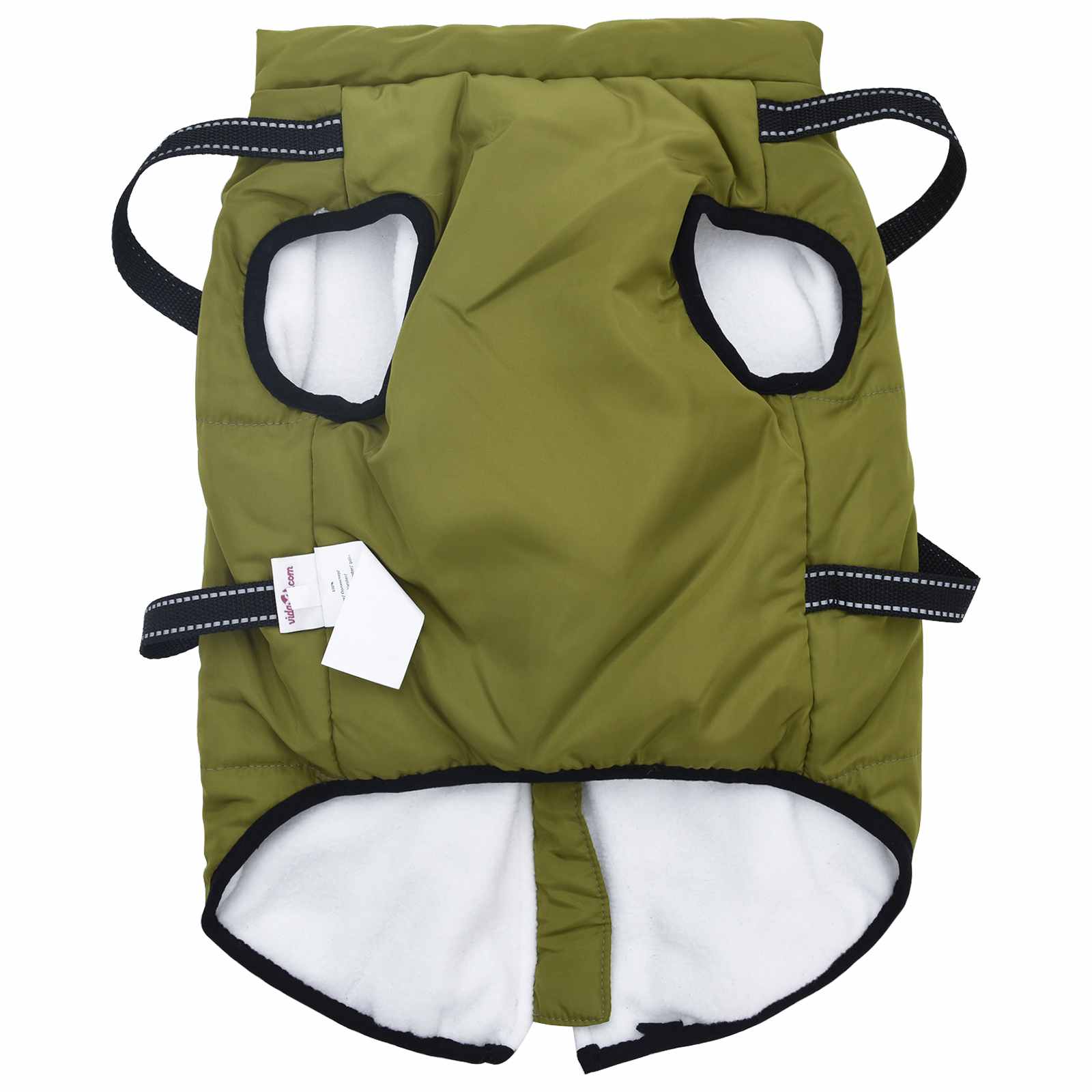 Psí kabát Armádně zelená L44 Fleece a polyester