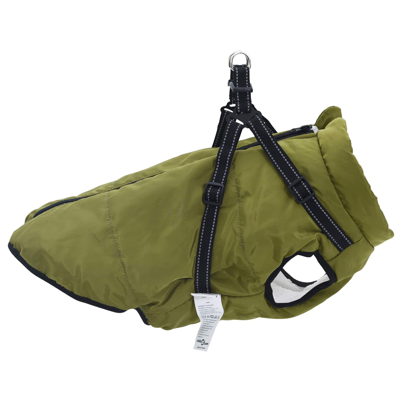 Psí kabát Armádně zelená L44 Fleece a polyester