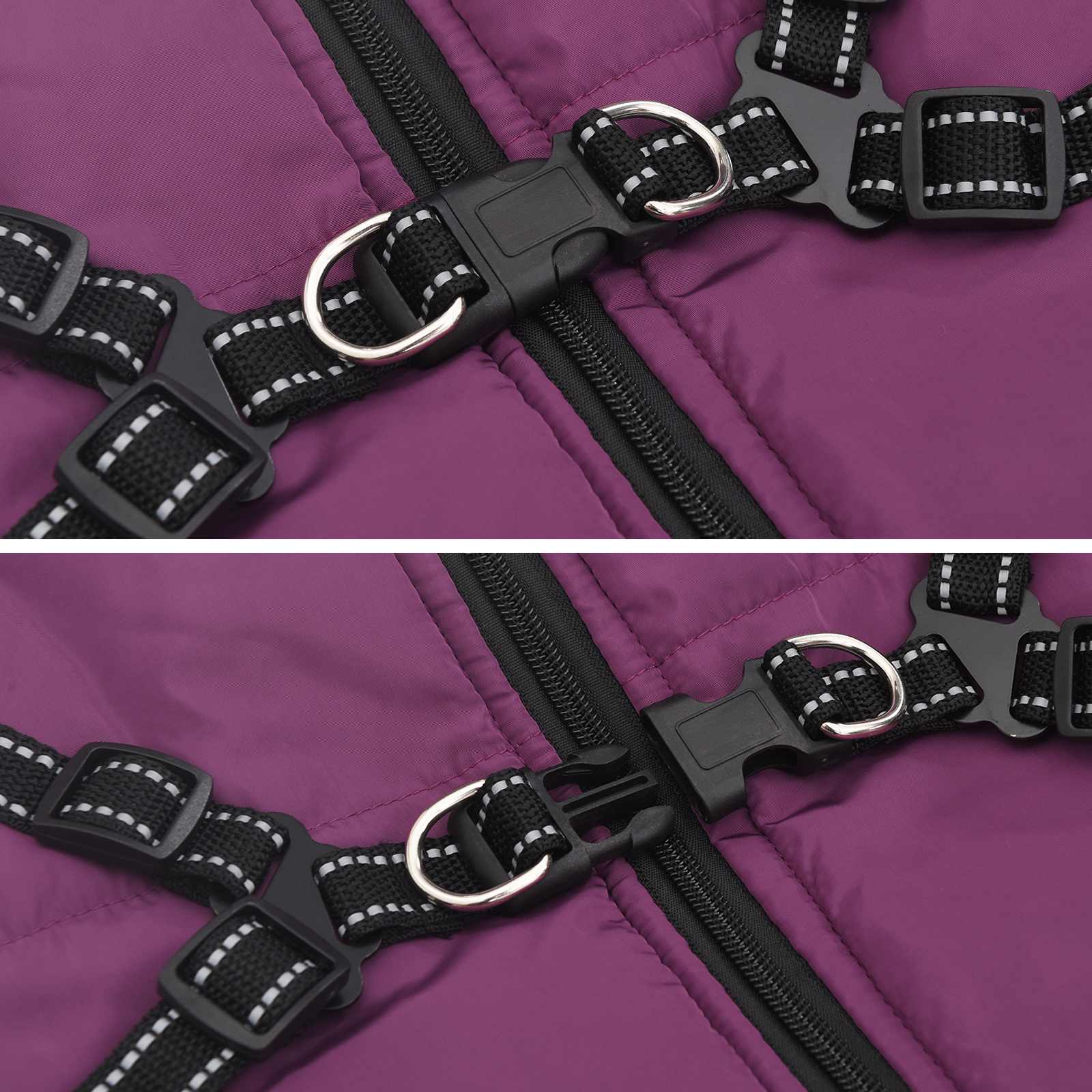 Psí kabát Fialová L52 Fleece a polyester
