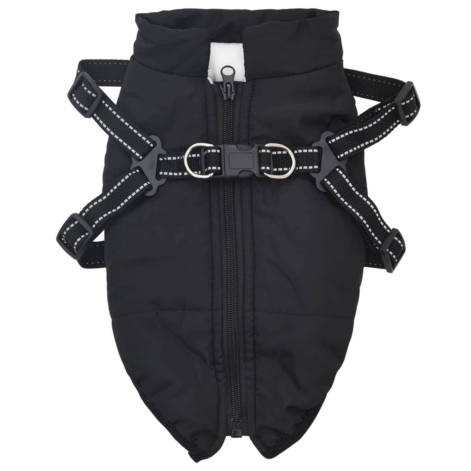 Psí kabát Černá L40 Fleece a polyester