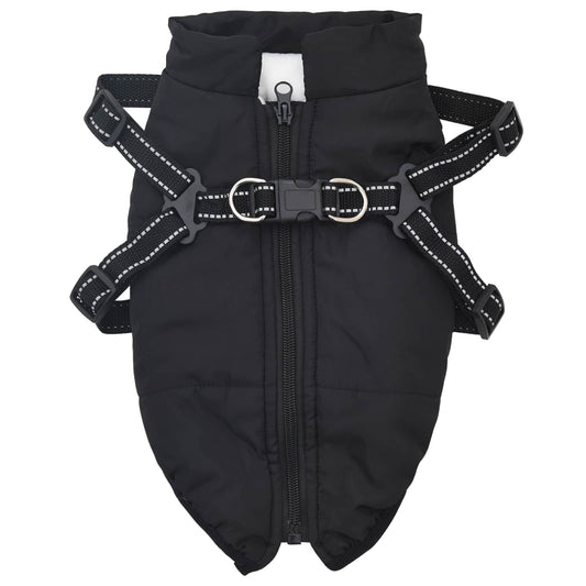 Psí kabát Černá L40 Fleece a polyester