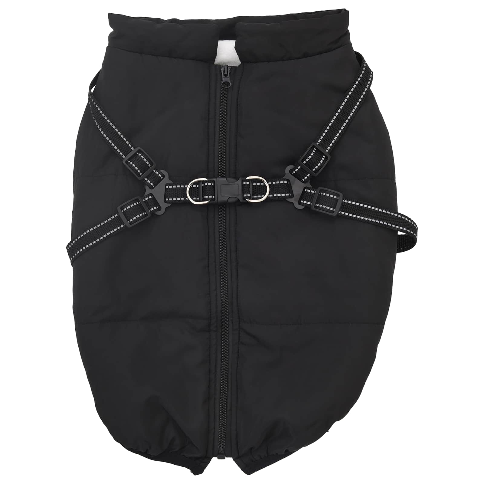 Psí kabát Černá L44 Fleece a polyester