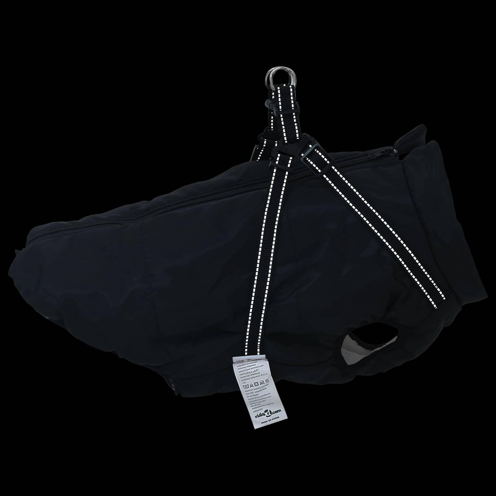 Psí kabát Černá L44 Fleece a polyester