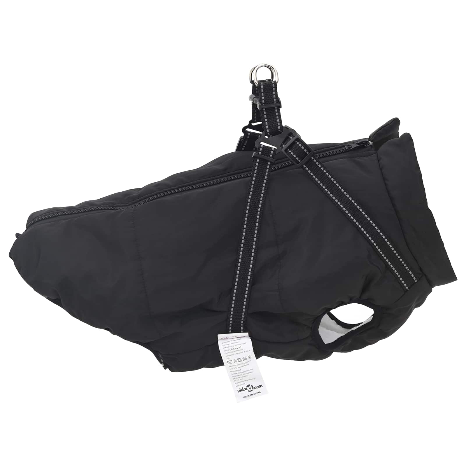 Psí kabát Černá L44 Fleece a polyester