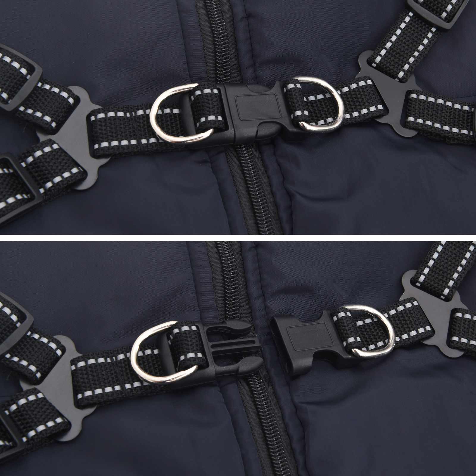Psí kabát Námořnická modrá L48 Fleece a polyester