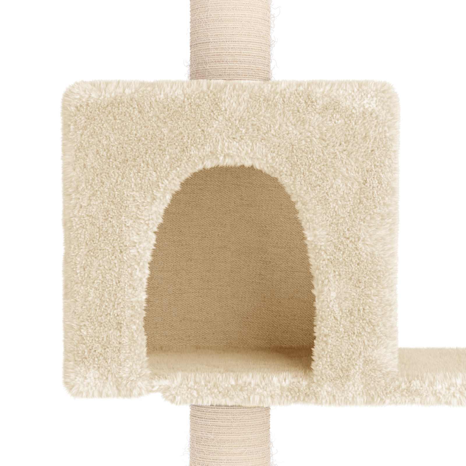 Kočičí strom se škrabacími sloupky sisal Krémová 177,5 cm