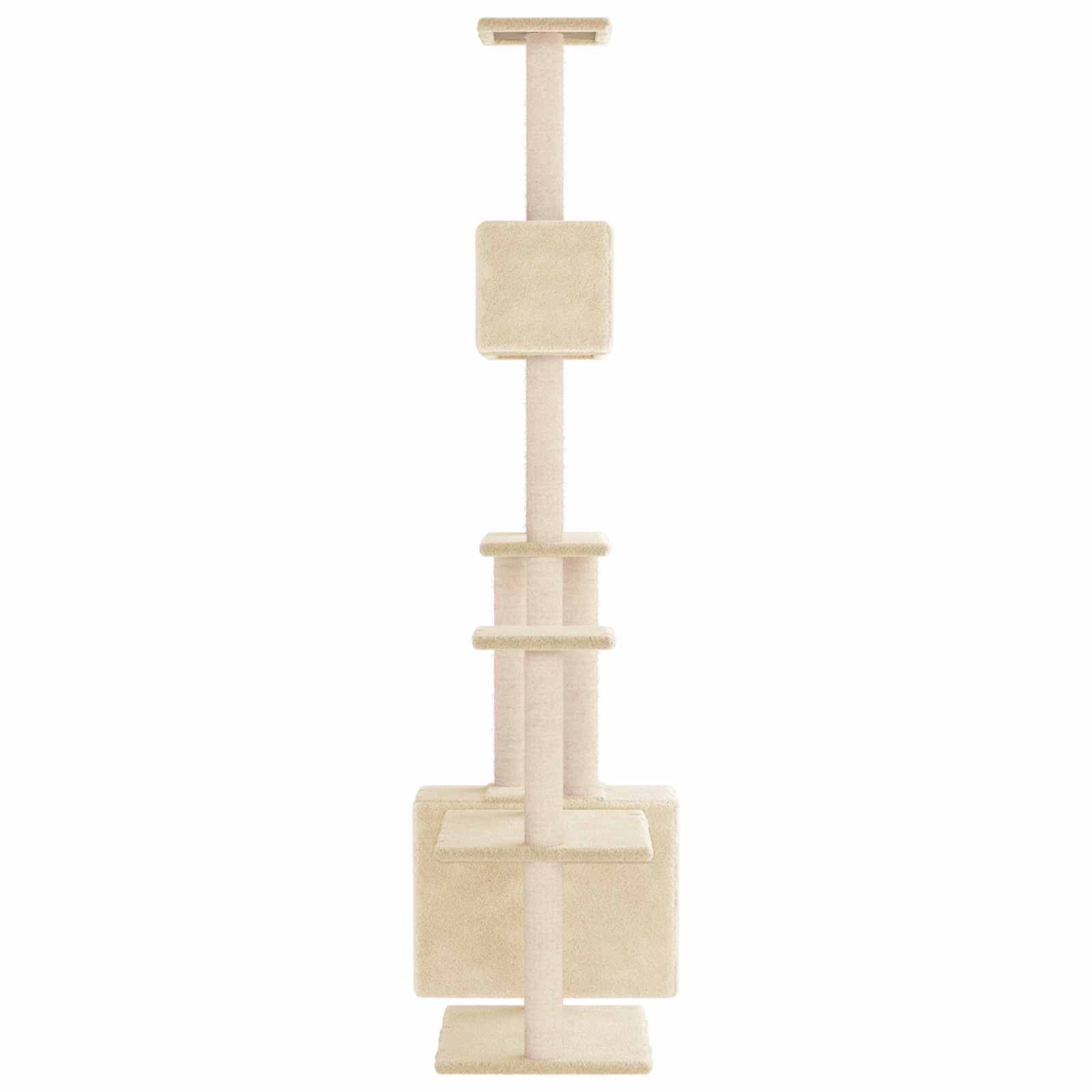Kočičí strom se škrabacími sloupky sisal Krémová 177,5 cm