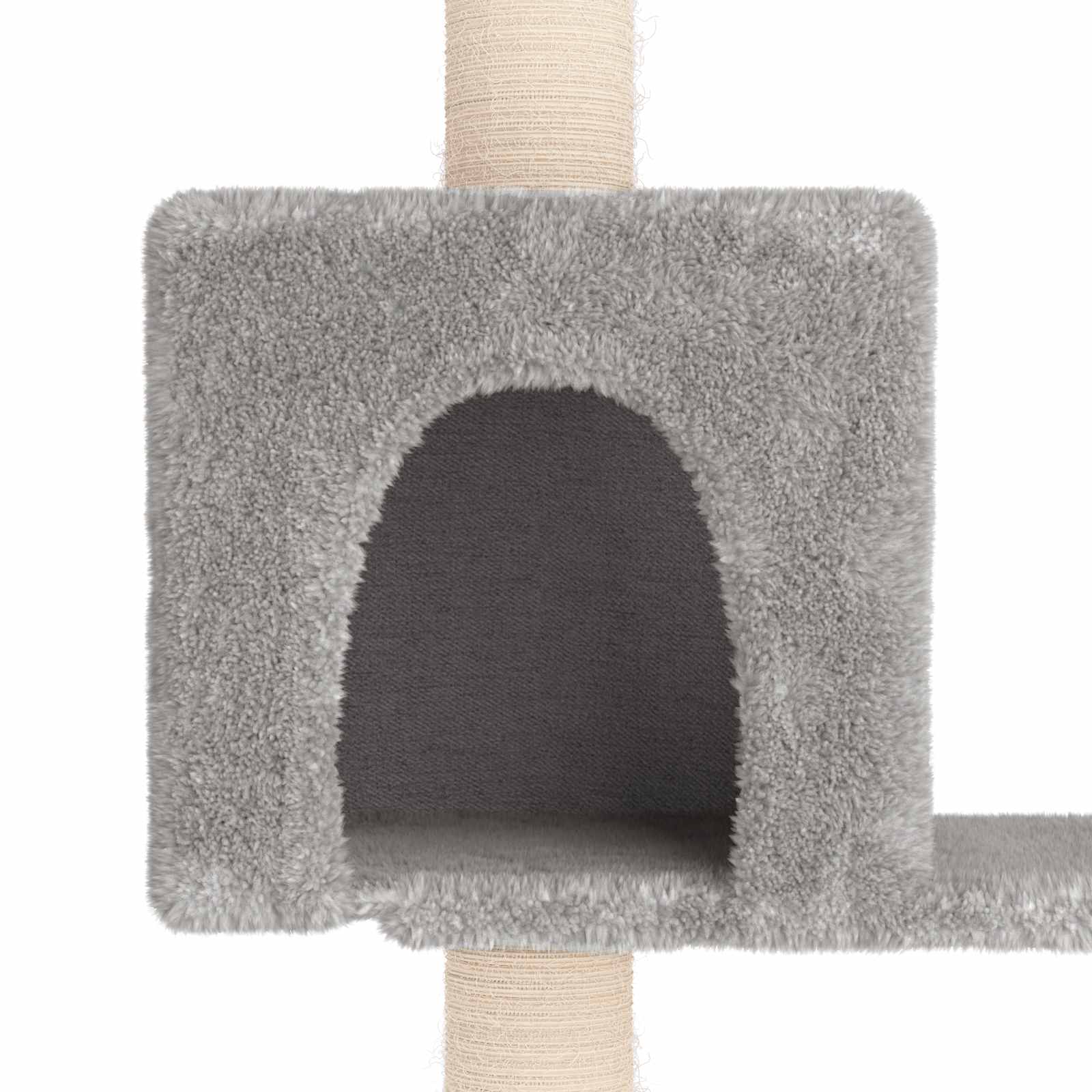 Kočičí strom se škrabacími sloupky sisal Světle šedá 177,5 cm