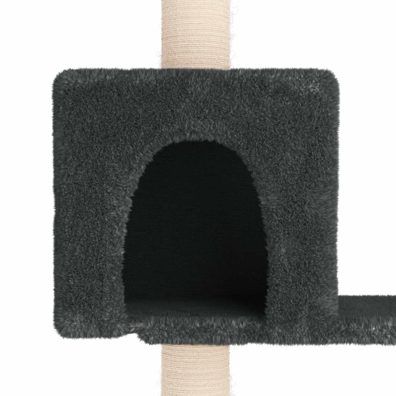Kočičí strom se škrabacími sloupky sisal Tmavě šedá 177,5 cm